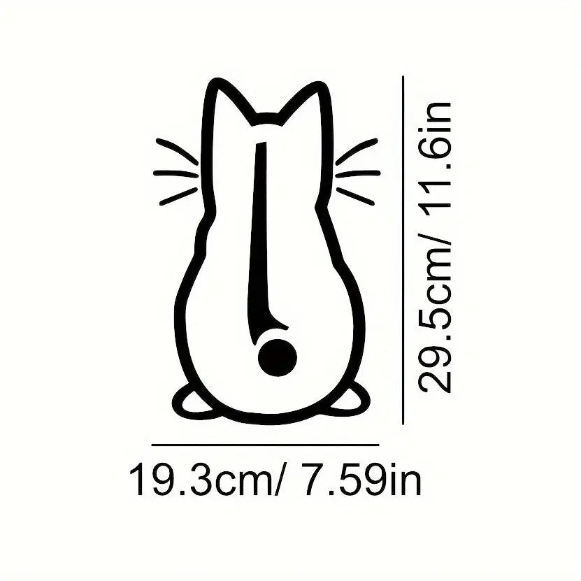 Komik Kedi Arka Cam Stickerı 19x29,5 | Sticker Master Sticker Master