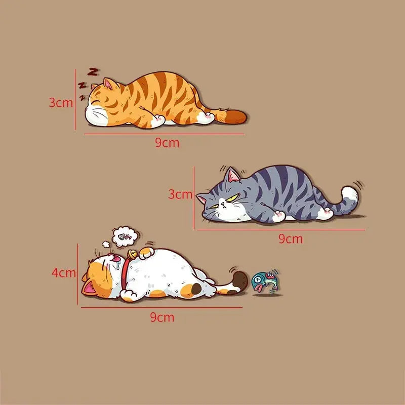 Komik Tırmanan Kedi Araba Sticker Seti - Sticker Master Sticker Master