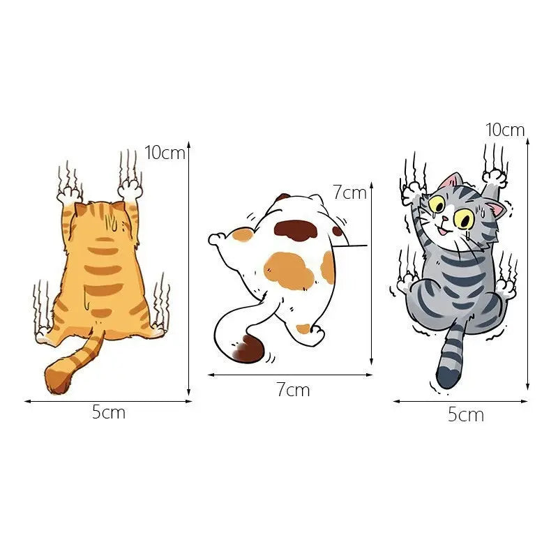 Komik Tırmanan Kedi Araba Sticker Seti - Sticker Master Sticker Master