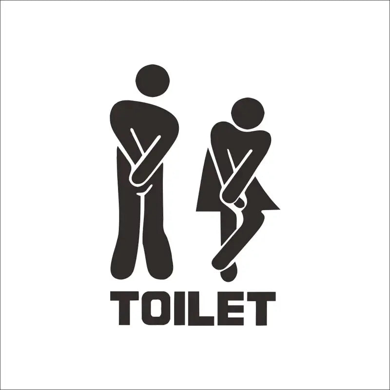 Komik Tuvalet Kapı Sticker Modelleri | WC ve Banyo Dekoru - Sticker Master
