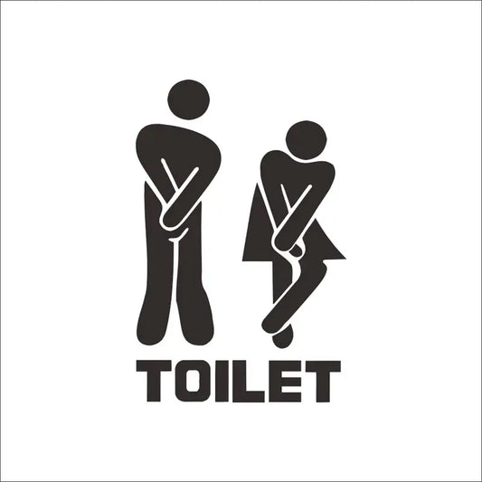 Komik Tuvalet Kapı Sticker Modelleri | WC ve Banyo Dekoru - Sticker Master