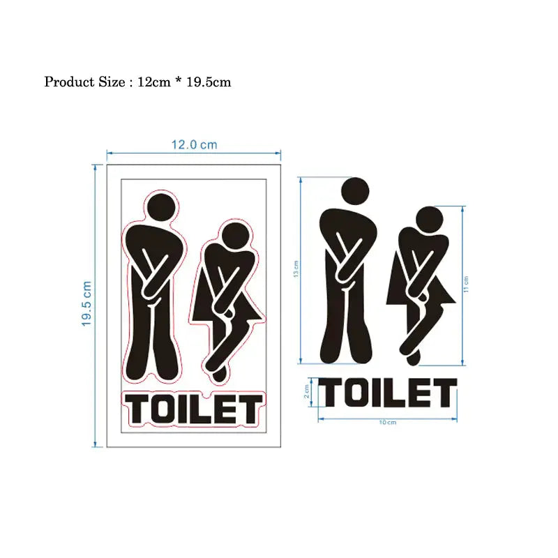 Komik Tuvalet Kapı Sticker Modelleri | WC ve Banyo Dekoru - Sticker Master