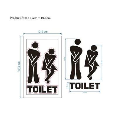 Komik Tuvalet Kapı Sticker Modelleri | WC ve Banyo Dekoru - Sticker Master