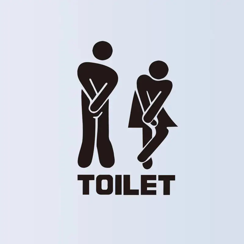 Komik Tuvalet Kapı Sticker Modelleri | WC ve Banyo Dekoru - Sticker Master