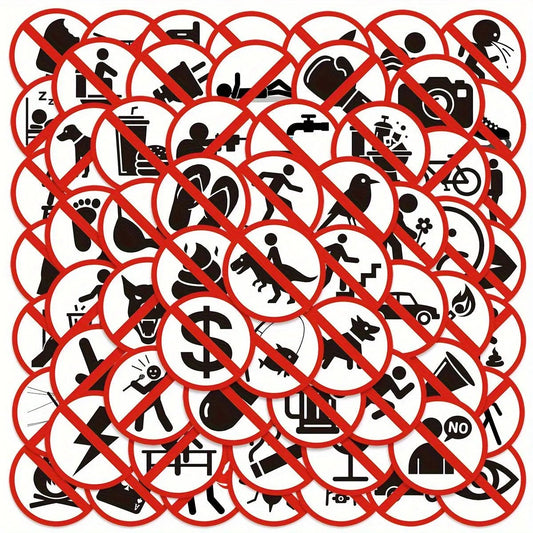 Sticker Master 63 Adet Funny Sign Series Graffiti Seti (Su Geçirmez) Sticker Paketi – Dizüstü, Telefon, Kask, Bavul, Kaykay için - Sticker Master