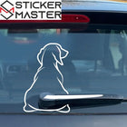 Köpek Araba Sticker | Minimalist Silüet Arka Cam Çıkartması | Sticker Master
