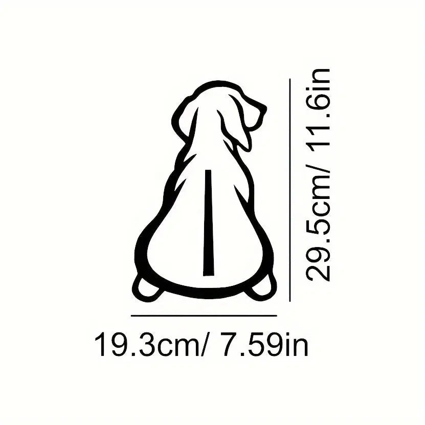 Köpek Araba Sticker | Minimalist Silüet Arka Cam Çıkartması | Sticker Master - Sticker Master