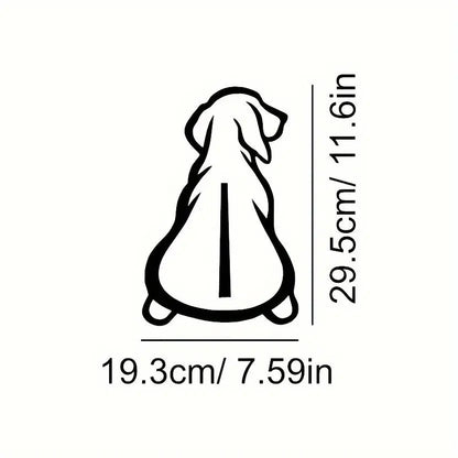 Köpek Araba Sticker | Minimalist Silüet Arka Cam Çıkartması | Sticker Master - Sticker Master