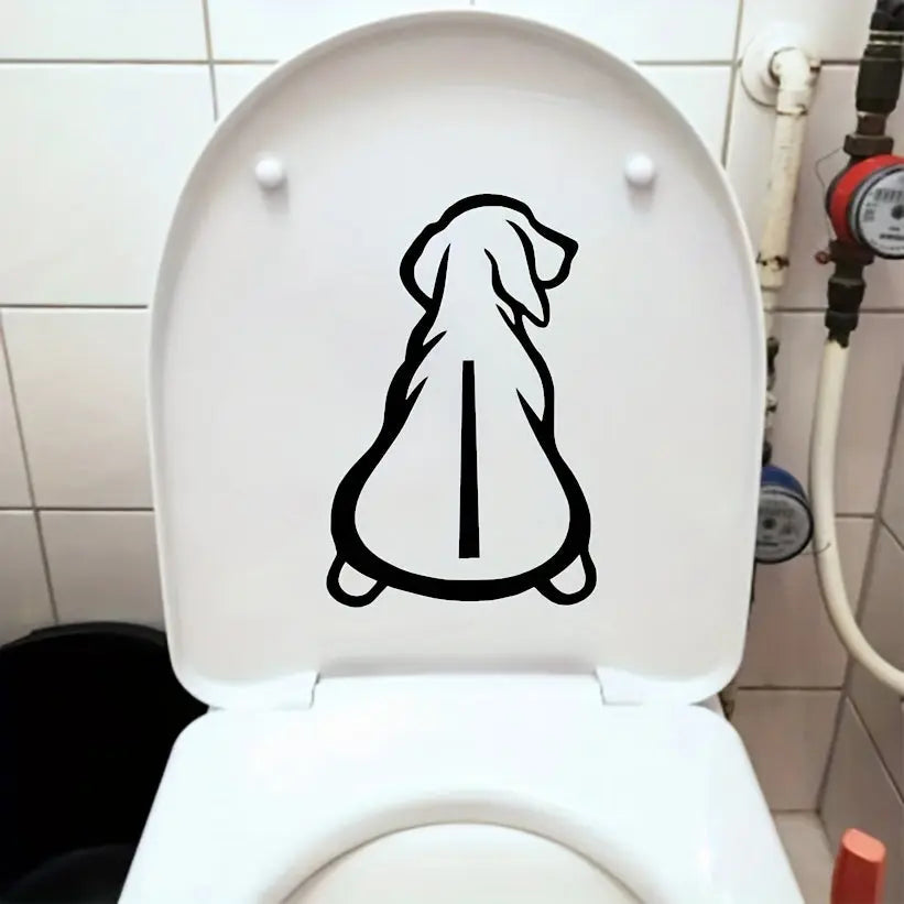 Köpek Araba Sticker | Minimalist Silüet Arka Cam Çıkartması | Sticker Master - Sticker Master