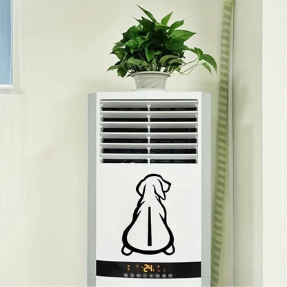 Köpek Araba Sticker | Minimalist Silüet Arka Cam Çıkartması | Sticker Master - Sticker Master