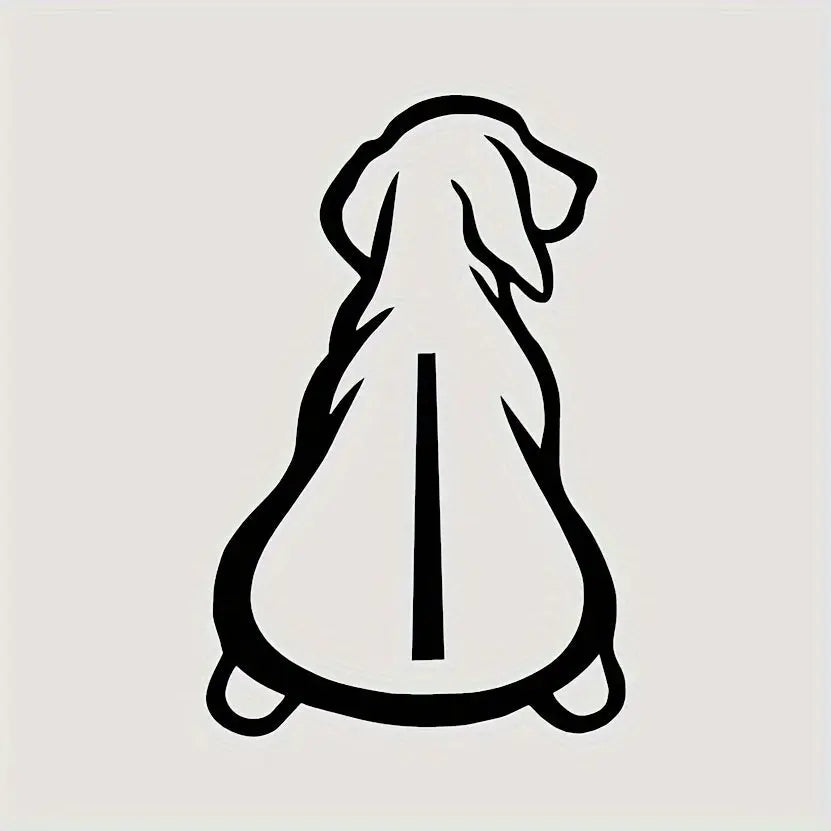 Köpek Araba Sticker | Minimalist Silüet Arka Cam Çıkartması | Sticker Master - Sticker Master