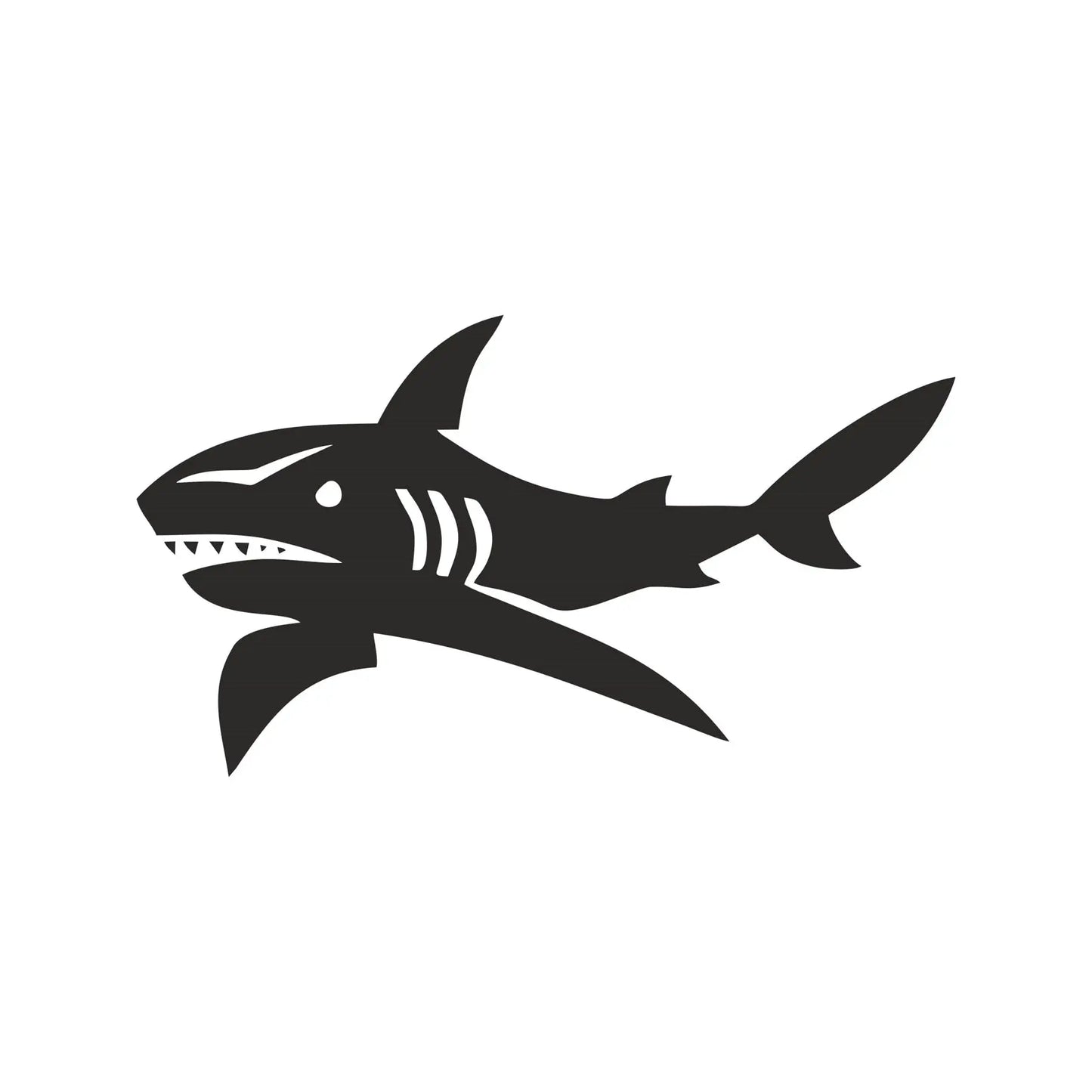 Sticker Master Köpek Balığı Sticker Motor, Kask, Laptop, Araba, Oto Araç İçin Dayanıklı Etiket Decal