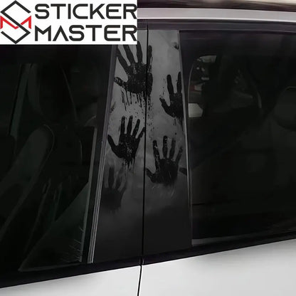 Korku El İzi Sticker | B Sütunu İçin Zombi Eli Desenli Koruyucu Decal (2 Adet - 50cm) Sticker Master