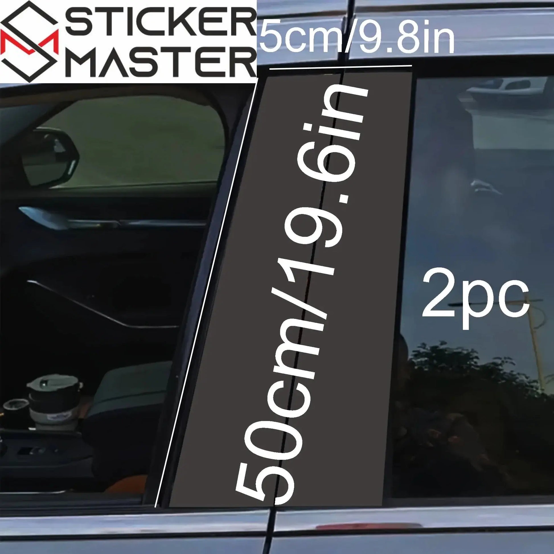Korku El İzi Sticker | B Sütunu İçin Zombi Eli Desenli Koruyucu Decal (2 Adet - 50cm) Sticker Master