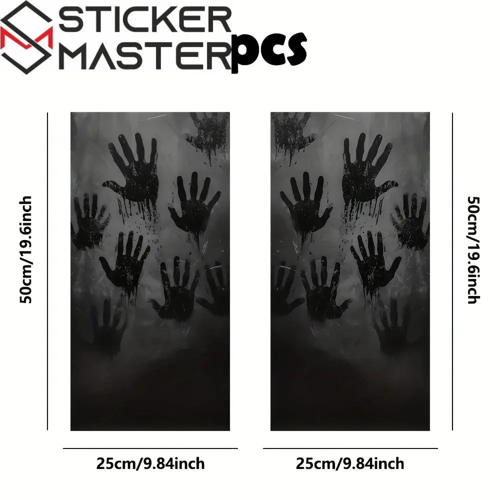 Korku El İzi Sticker | B Sütunu İçin Zombi Eli Desenli Koruyucu Decal (2 Adet - 50cm) Sticker Master