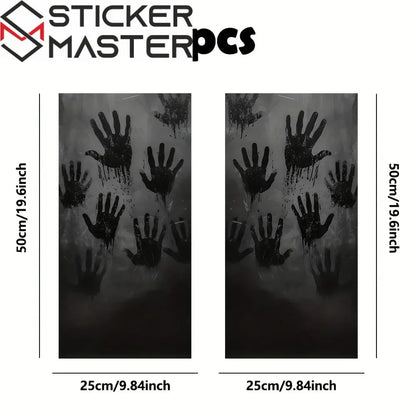 Korku El İzi Sticker | B Sütunu İçin Zombi Eli Desenli Koruyucu Decal (2 Adet - 50cm) Sticker Master