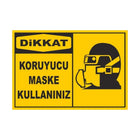 Koruyucu Maske Kullanınız Levhası Sticker Etiket | Sticker Master