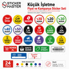 Küçük İşletme Fiyat ve Kampanya Sticker Seti