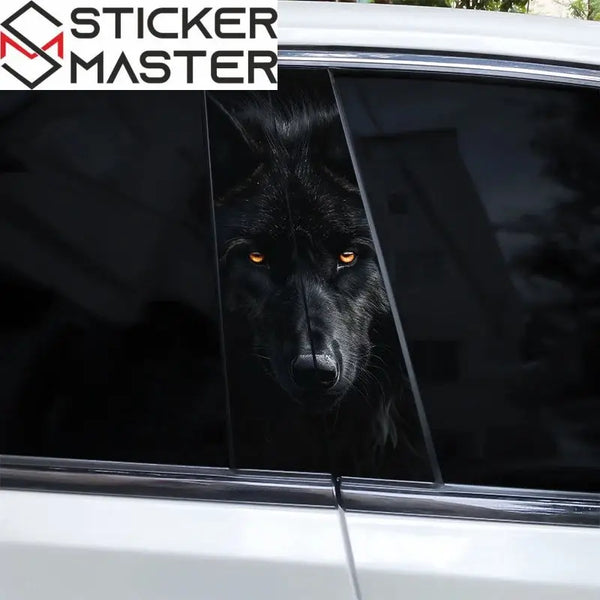 Mavi Gözlü Kurt Yan Direk Sticker Seti (2 Adet) | Sticker Master - Sticker Master