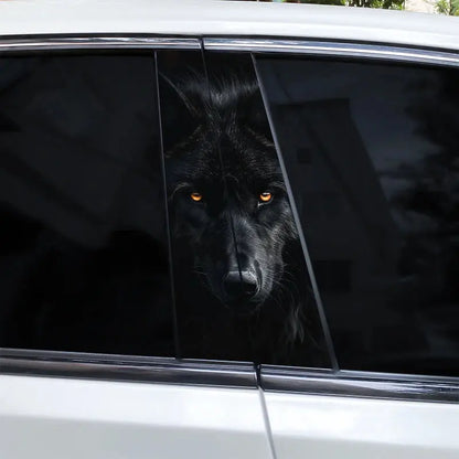 Mavi Gözlü Kurt Yan Direk Sticker Seti (2 Adet) | Sticker Master - Sticker Master