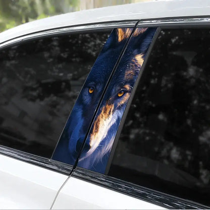 Mavi Gözlü Kurt Yan Direk Sticker Seti (2 Adet) | Sticker Master - Sticker Master