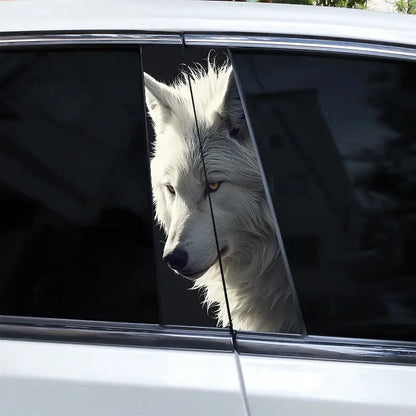 Mavi Gözlü Kurt Yan Direk Sticker Seti (2 Adet) | Sticker Master - Sticker Master