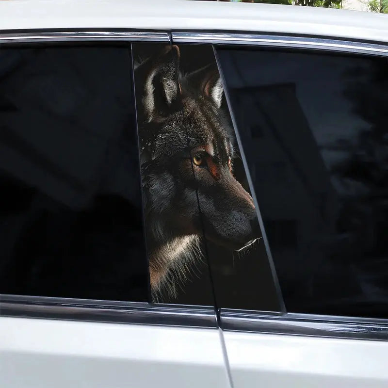 Mavi Gözlü Kurt Yan Direk Sticker Seti (2 Adet) | Sticker Master - Sticker Master