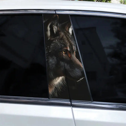 Mavi Gözlü Kurt Yan Direk Sticker Seti (2 Adet) | Sticker Master - Sticker Master