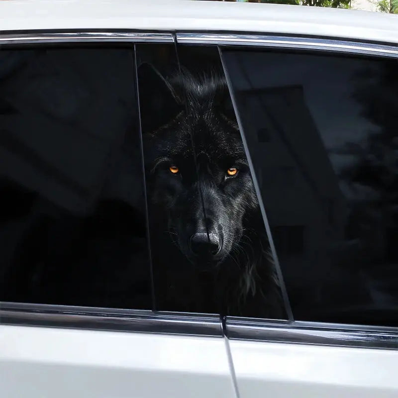 Mavi Gözlü Kurt Yan Direk Sticker Seti (2 Adet) | Sticker Master - Sticker Master