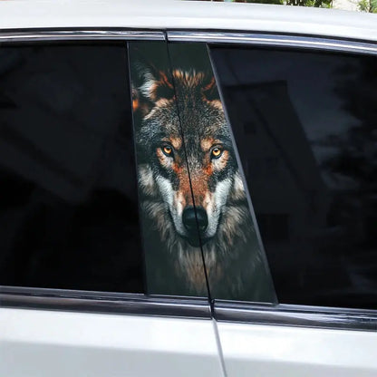 Mavi Gözlü Kurt Yan Direk Sticker Seti (2 Adet) | Sticker Master - Sticker Master