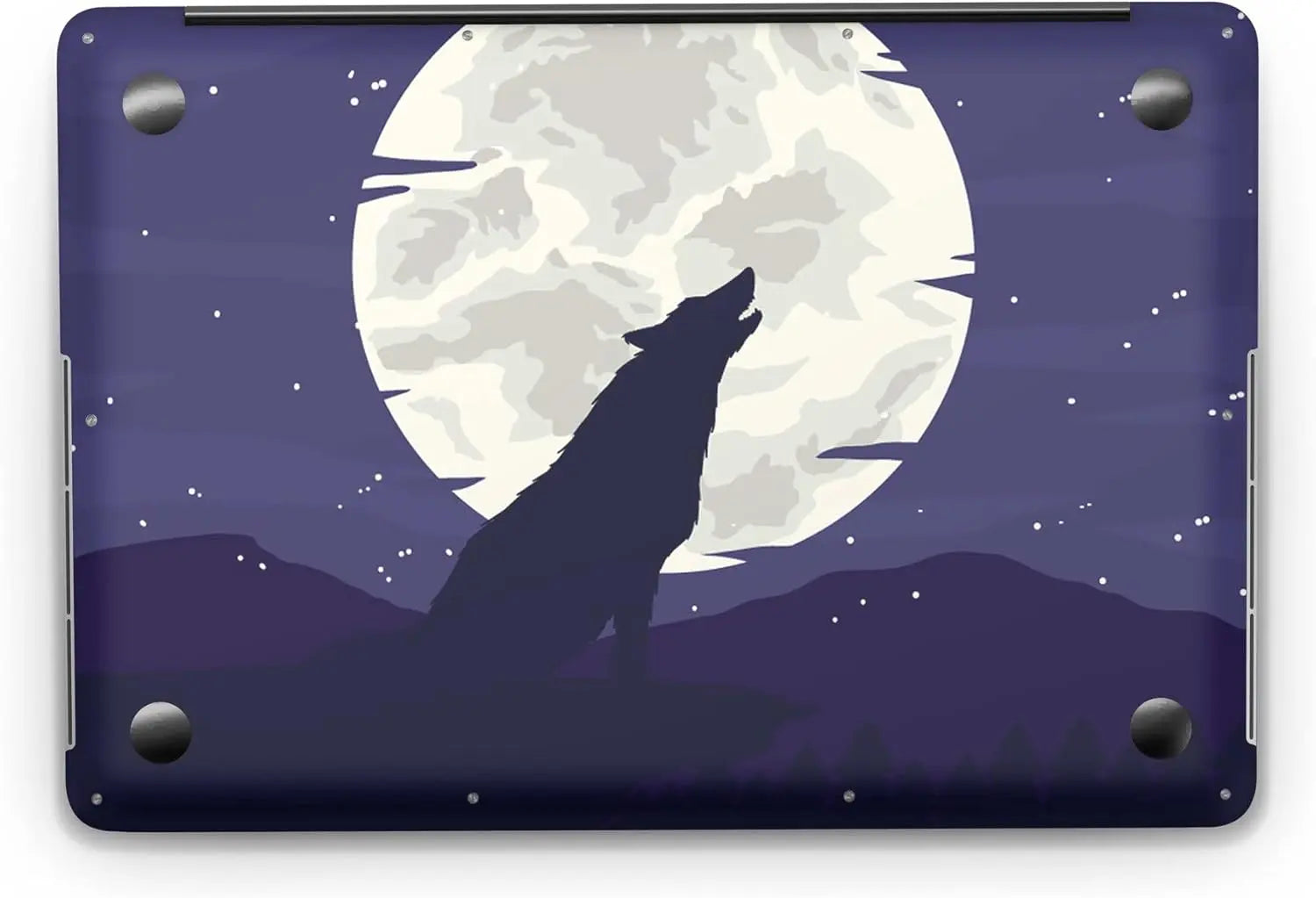 Sticker Master Wolf And Moon Evrensel Sticker Dizüstü Bilgisayar Vinil Sticker Decal 12" 13" 13.3" 14" 15" 15.4" 15.6 inç Dizüstü Bilgisayar Çıkartma Koruyucu Macbook Asus Acer Hp Lenovo Huawei Dell İçin - Sticker Master