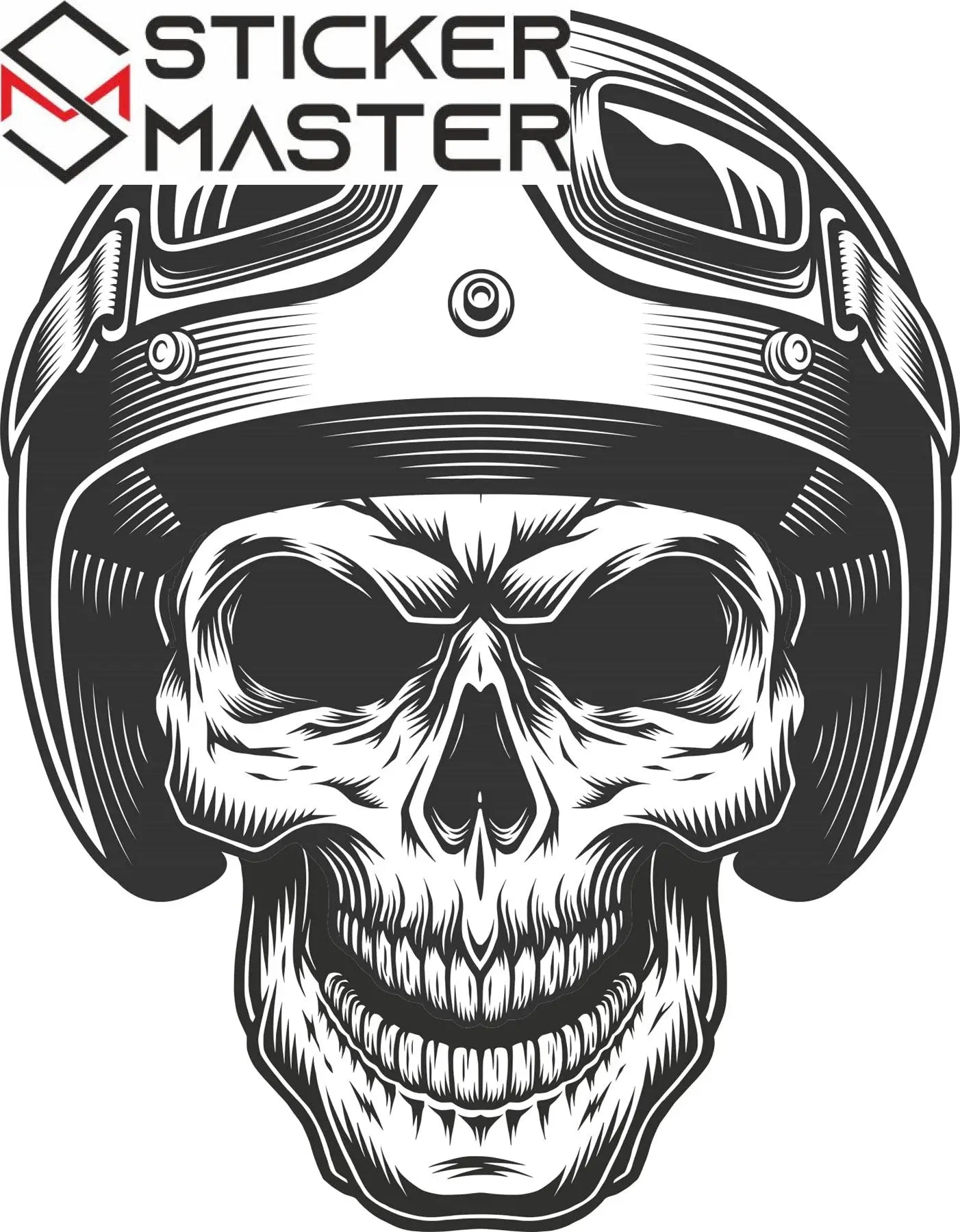 Sticker Master Skull Motor Kask Kurukafa Gözlük Sticker Motor, Kask, Laptop, Araba, Oto Araç İçin Dayanıklı Etiket Decal