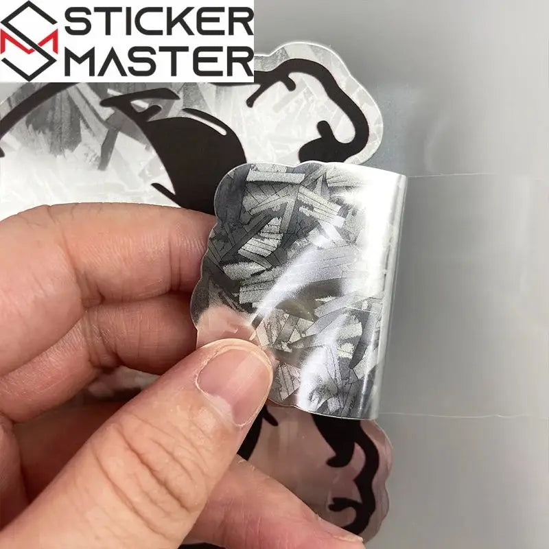 Kuru Kafa Sticker | Holografik Karbon Efektli Motor Decal (12x9.5 cm) Sticker Master