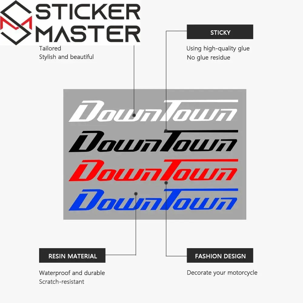 Kymco Downtown Sticker | 125i, 200i, 300i ve 350i Uyumlu Yan Grenaj Yazısı Sticker Master