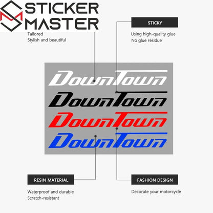 Kymco Downtown Sticker | 125i, 200i, 300i ve 350i Uyumlu Yan Grenaj Yazısı Sticker Master