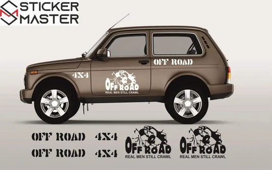 Sticker Master Lada Niva Set-1 Sticker Seti Motor, Kask, Laptop, Araba, Oto Araç İçin Dayanıklı Etiket Decal