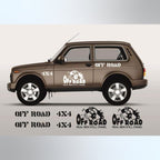 Sticker Master Lada Niva Set-1 Sticker Seti Motor, Kask, Laptop, Araba, Oto Araç İçin Dayanıklı Etiket Decal