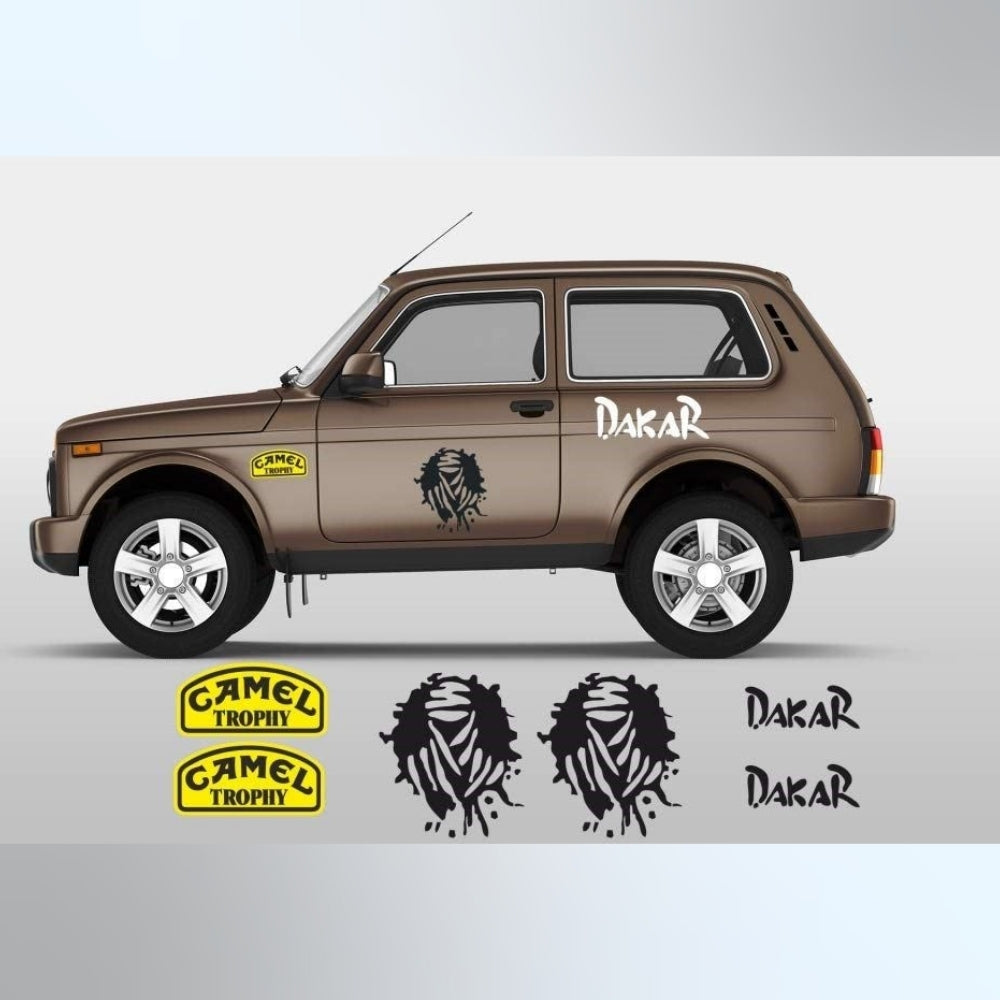 Sticker Masters Lada Niva Set-2 Sticker Seti Motor, Kask, Laptop, Araba, Oto Araç İçin Dayanıklı Etiket Decal