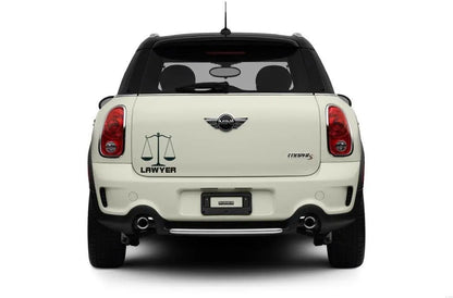Sticker Master Lawyer Sticker-Avukat Araba Sticker Motor, Kask, Laptop, Araba, Oto Araç İçin Dayanıklı Etiket Decal
