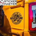 Macera Stickerı | Life Is An Adventure Off-Road Dekoru | Sticker Master