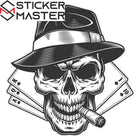 Mafya Kuru Kafa Sticker Poker Gangster 15 cm | Sticker Master