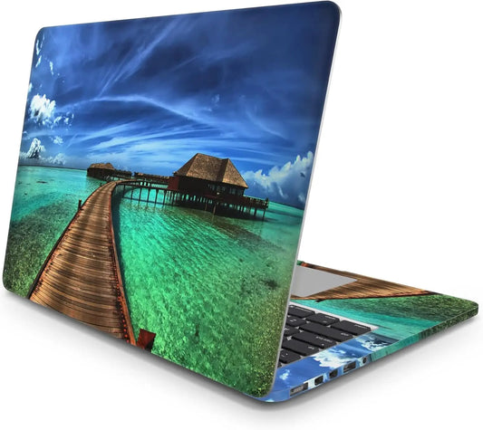 Sticker Master Tropical House Evrensel Sticker Dizüstü Bilgisayar Vinil Sticker Decal 12" 13" 13.3" 14" 15" 15.4" 15.6 inç Dizüstü Bilgisayar Çıkartma Koruyucu Macbook Asus Acer Hp Lenovo Huawei Dell İçin - Sticker Master