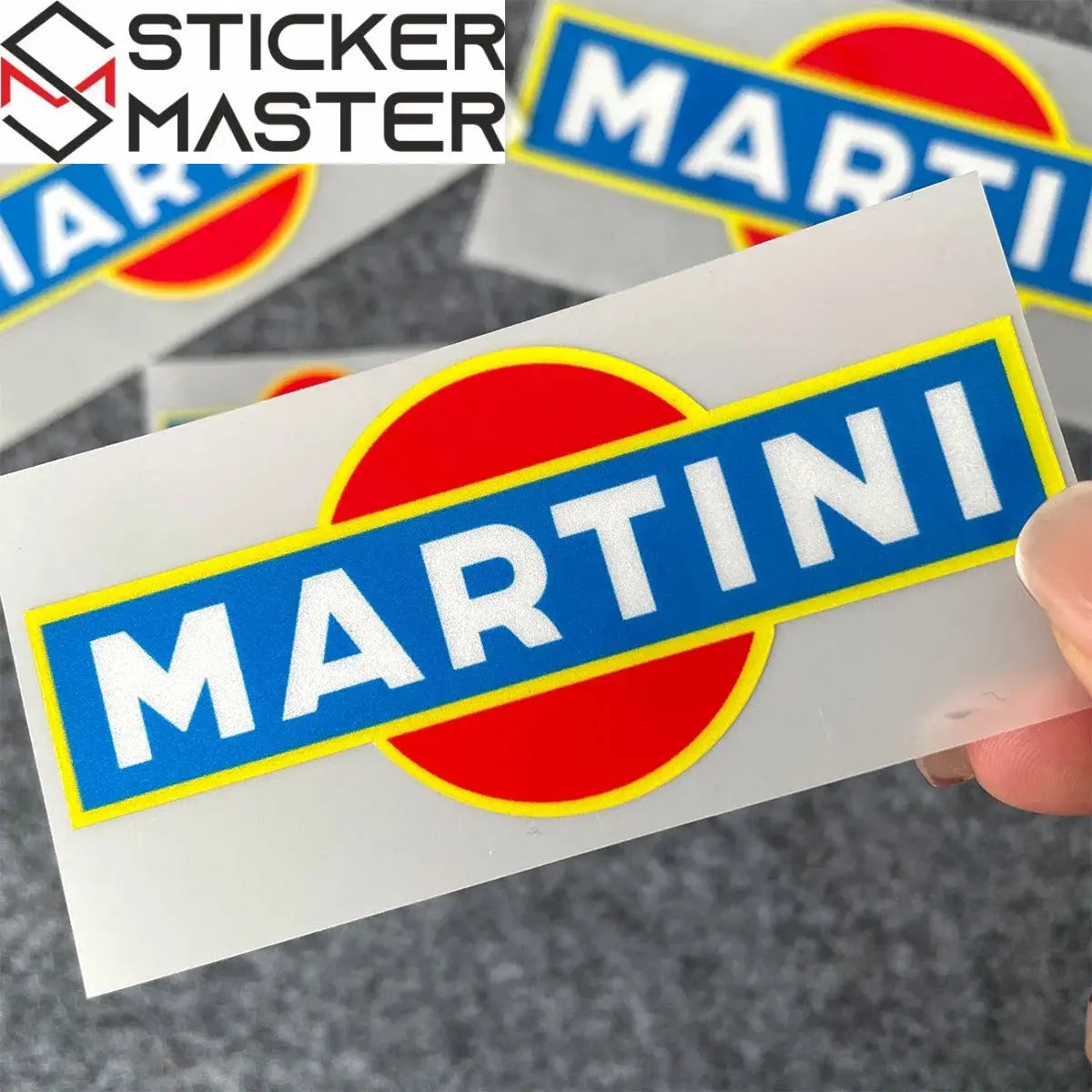 Martini Racing Sticker | Porsche 911 Le Mans Tarzı Kaput ve Kapı Şerit Decal (40-120 cm) Sticker Master