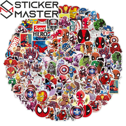 Marvel Avengers Sticker Seti 50 Parça Süper Kahramanlar | Sticker Master - Sticker Master