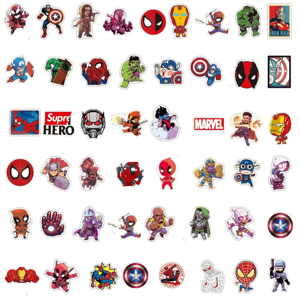 Marvel Avengers Sticker Seti 50 Parça Süper Kahramanlar | Sticker Master - Sticker Master