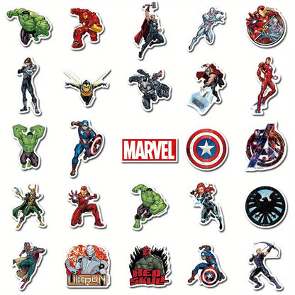 Sticker Master Marvel & Avengers Süper Kahraman Sticker Seti (50 Adet) | Su Geçirmez Çıkartmalar - Sticker Master