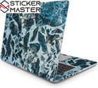 Mavi Kırık Mermer Laptop Sticker Tasarım Seti | Sticker Master