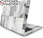 Mermer ve Ahşap Kolaj Laptop Sticker Marble 1 Kaplama | Sticker Master