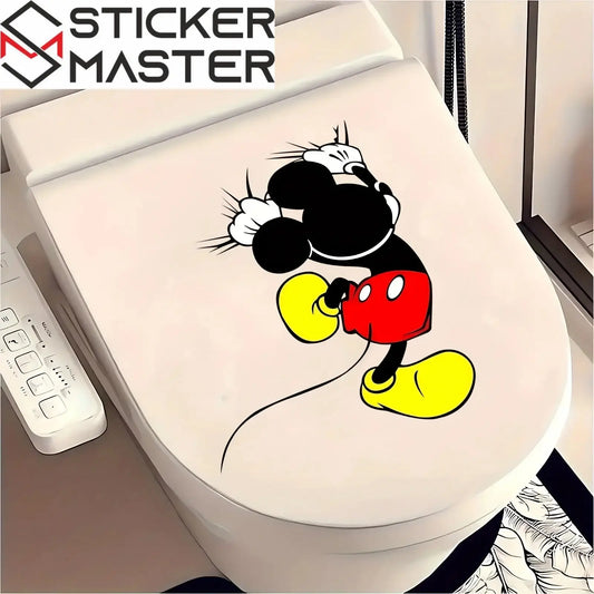 Mickey Mouse Sticker | Arkası Dönük Sevimli Fare Oto ve Duvar Dekoru (20x25 cm) - Sticker Master