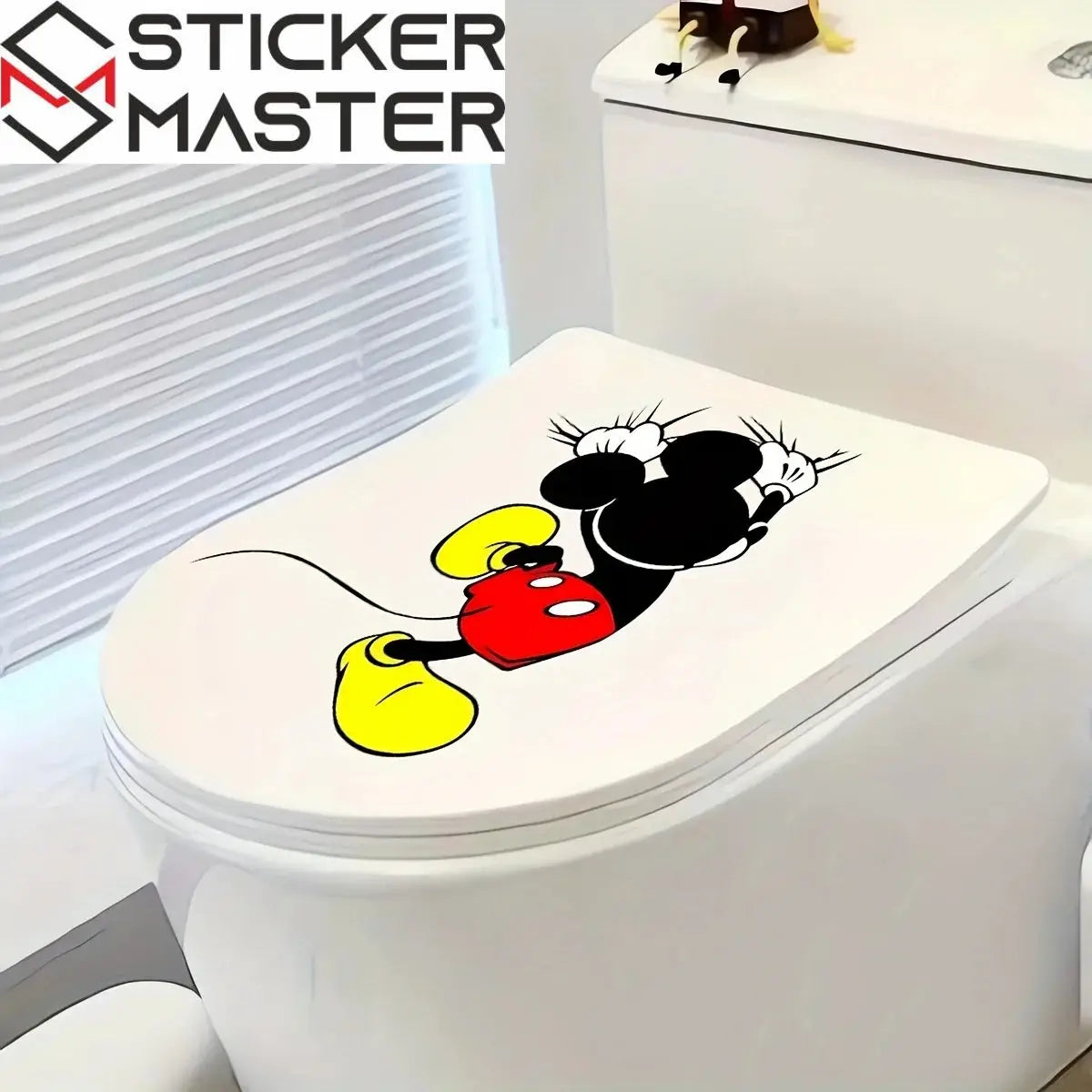 Mickey Mouse Sticker | Arkası Dönük Sevimli Fare Oto ve Duvar Dekoru (20x25 cm) - Sticker Master
